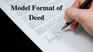 Model Format of Deed | Legal Shots