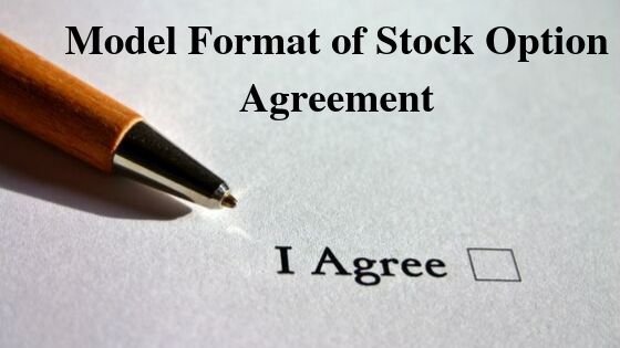 Model Format of Stock Option Agreement