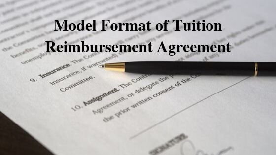 Model Format of Tuition Reimbursement Agreement | Legal Shots