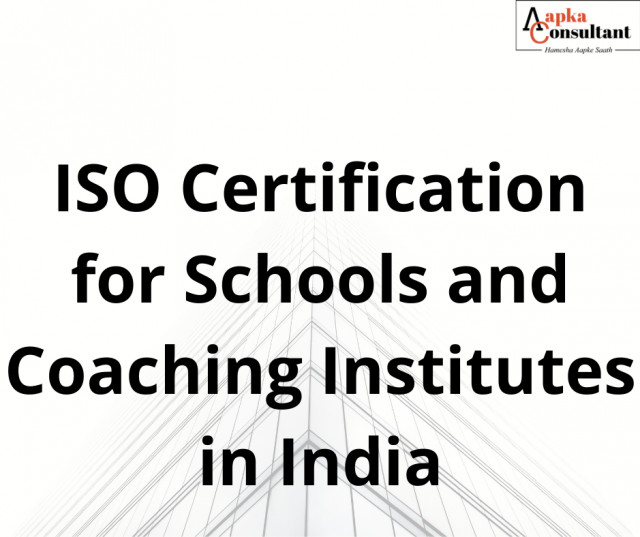ISO Certification for Schools and Coaching Institutes in India | Legal ...